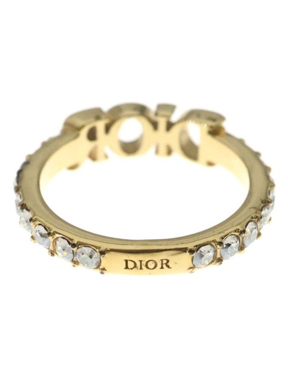 Dior Logo Ring Gold Rhinestone - Picture 2 of 7